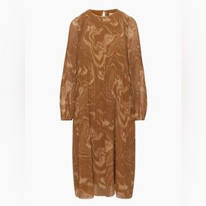 Aritzia Wilfred Daydreamer Midi Dress Large Rich Chestnut/Maplewood